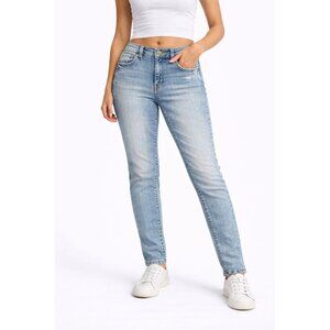 Mossimo Supply Co Womens Distressed Light Wash Denim Jeans Size 11 Medium Rise S